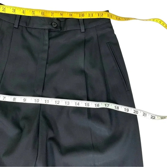 Lafayette 148 Vintage 100% Wool High Rise Straight Leg Casual Pants Size 8 Black - Picture 11 of 15